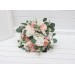 Bouquets in blush pink white color theme. Bridal bouquet. Faux bouquet. Bridesmaid bouquet. 5304