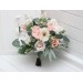 Wedding Bouquets in Blush Pink & White | Faux Bridal & Bridesmaid Bouquets