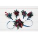 Wedding Boutonnieres & Wrist Corsage | Purple, Magenta & Burgundy Flower Accessories