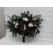 Hunter Green, Ivory, Black, and Gold Wedding Bouquets – Classic & Cascading Bridal Designs