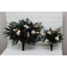 Hunter Green, Ivory, Black, and Gold Wedding Bouquets – Classic & Cascading Bridal Designs