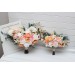 Wedding Bouquets in Blush Pink, White, Peach & Yellow | Faux Bridal & Bridesmaid Bouquets