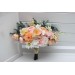 Bouquets in blush pink white peach yellow color theme. Bridal bouquet. Faux bouquet. Bridesmaid bouquet. 5301