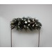 Flower Arch Arrangement in Hunter Green, Ivory, Black, and Gold