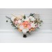 Bouquets in blush pink white peach yellow color theme. Bridal bouquet. Faux bouquet. Bridesmaid bouquet. 5301