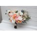 Wedding Bouquets in Blush Pink, White, Peach & Yellow | Faux Bridal & Bridesmaid Bouquets