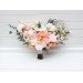 Wedding Bouquets in Blush Pink, White, Peach & Yellow | Faux Bridal & Bridesmaid Bouquets