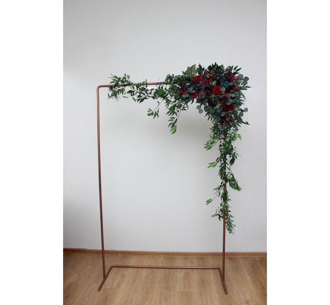 Flower Arch Arrangement in Jewel-Tone Color Scheme | Faux Floral Archway for Wedding