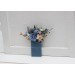 Dusty Blue & Peach Pocket Flowers | Elegant Pocket Boutonniere