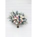 Wedding Bouquets in Dusty Mauve, Dusty Blue & Ivory | Faux Bridal & Bridesmaid Bouquets