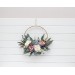 Flower hoops in dusty mauve dusty blue ivory colors. Alternative bridesmaid bouquet. 5303