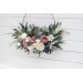 Flower hoops in dusty mauve dusty blue ivory colors. Alternative bridesmaid bouquet. 5303