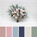 Bouquets in dusty mauve dusty blue ivory color theme. Bridal bouquet. Faux bouquet. Bridesmaid bouquet. 5303