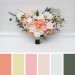 Wedding Bouquets in Blush Pink, White, Peach & Yellow | Faux Bridal & Bridesmaid Bouquets