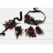 Wedding Boutonnieres and Wrist Corsage in Black, Burgundy & Gold | Flower Accessories