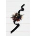 Wedding Boutonnieres and Wrist Corsage in Black, Burgundy & Gold | Flower Accessories