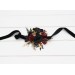 Wedding Boutonnieres and Wrist Corsage in Black, Burgundy & Gold | Flower Accessories
