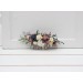 Flower comb in dusty blue dusty mauve ivory color scheme. Wedding accessories for hair. Bridal flower comb. Bridesmaid floral comb. 5303