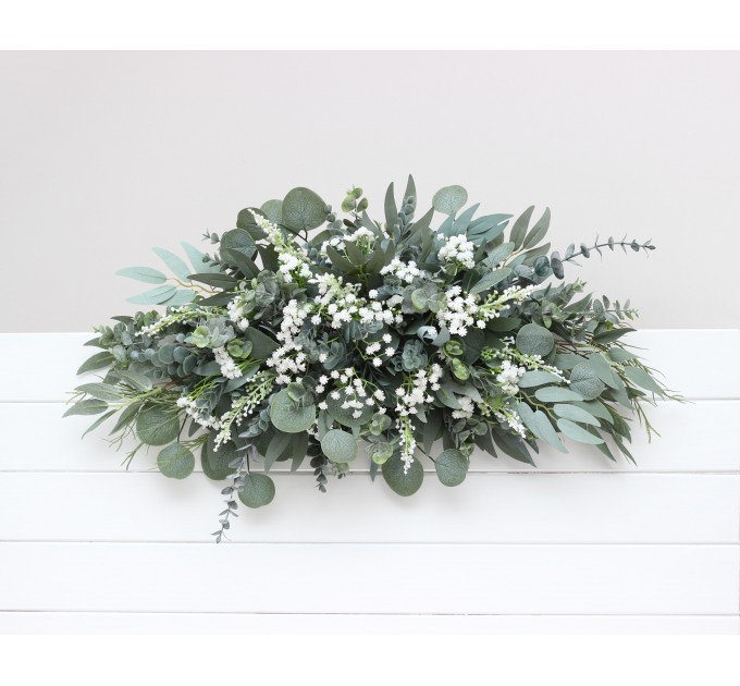 Baby's Breath & Greenery Wedding Arch Arrangement | Faux Floral Archway for Wedding