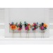 Set of 5 hair pins in jewel-tone colors. Hair accessories. Flower accessories for wedding. 5187