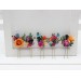Set of 5 hair pins in jewel-tone colors. Hair accessories. Flower accessories for wedding. 5187