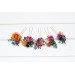 Set of 5 hair pins in jewel-tone colors. Hair accessories. Flower accessories for wedding. 5187