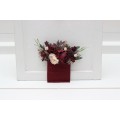 Pocket Boutonniere in Burgundy & Blush Pink | Flower Accessories