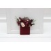 Pocket Boutonniere in Burgundy & Blush Pink | Flower Accessories