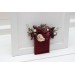 Pocket Boutonniere in Burgundy & Blush Pink | Flower Accessories