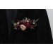 Pocket Boutonniere in Burgundy & Blush Pink | Flower Accessories