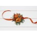 Wedding Boutonnieres and Wrist Corsage in Rust Orange | Flower Accessories