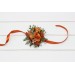 Wedding Boutonnieres and Wrist Corsage in Rust Orange | Flower Accessories