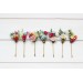 Set of 7 bobby pins. Colorful hairpins. Flower bobby pins. Floral headpiece. Bridal hair accessories. Bridesmaid bobby pins. Bridesmaid gift. Wildflowers bobby pins. Daisies hair pins. 5306