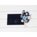 Set of 7 pins. Dusty blue navy blue white hairpins. Flower bobby pins. Floral headpiece. Bridal flower accessories. Bridesmaid gift. 5308