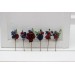 Bridesmaid gift. Set of 6 bobby pins.Burgundy navy blue hairpins. Flower bobby pins. Floral headpiece. Bridal flower accessories. Bridesmaid bobby pins. 5307