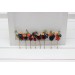 Set of 8 bobby pins in burgundy navy blue and rust color scheme. Hair accessories. Flower accessories for wedding. 5343