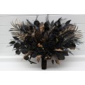 Black and Gold Gothic Wedding Bouquet – Vintage Style Bridal and Bridesmaid Designs