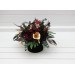 Black burgundy gold centerpiece. Table decor. Wedding flowers in box. 5305