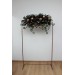 Flower Arch Arrangement in Black, Burgundy, Gold & Green | Faux Floral Archway for Wedding