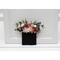 Colorful pocket boutonniere. Flower accessories. Pocket flowers. Square flowers. 5317