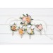 Wedding Boutonnieres and Wrist Corsage in Blush Pink, White, Peach & Yellow | Flower Accessories