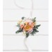 Wedding Boutonnieres and Wrist Corsage in Blush Pink, White, Peach & Yellow | Flower Accessories