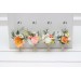 Wedding Boutonnieres and Wrist Corsage in Blush Pink, White, Peach & Yellow | Flower Accessories