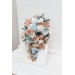 Wedding Bouquets in Sky Blue, Dusty Terracotta & Beige | Faux Bridal & Bridesmaid Bouquets