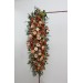 Flower Arch Arrangement in Rust, Orange & Gold | Faux Floral Archway for Wedding