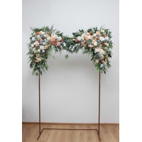 Flower arch arrangement in ivory yellow peach dusty blue  colors.  Arbor flowers. Floral archway. Faux flowers for wedding arch. 5247