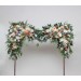 Flower Arch Arrangement in Ivory, Yellow, Peach & Dusty Blue | Faux Floral Archway for Wedding