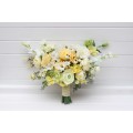 White and Yellow and Green Bouquets for Spring-Summer Weddings