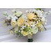 White and Yellow and Green Bouquets for Spring-Summer Weddings