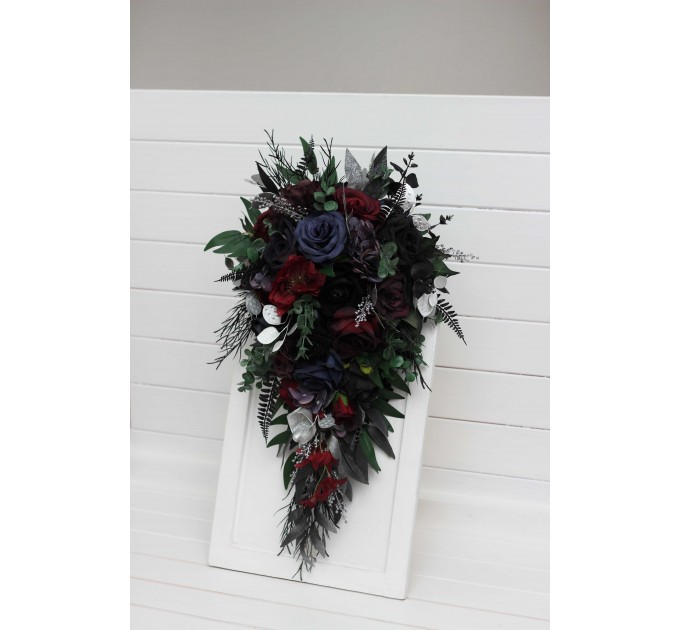 Purple, Black, Navy Blue, Burgundy, Silver, and Green Wedding Bouquets – Gothic & Moody Bridal Designs
